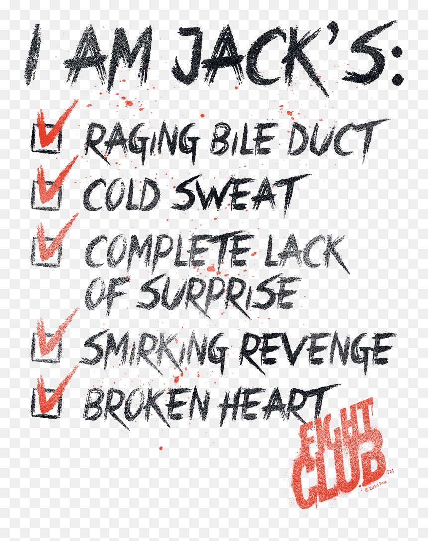 Handwriting, HD Png Download - fight club png