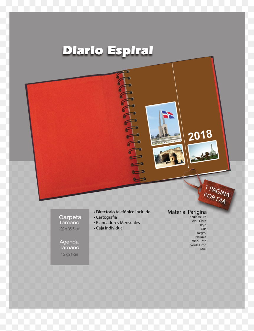 Carpeta Espiral Diario, HD Png Download - carpeta png