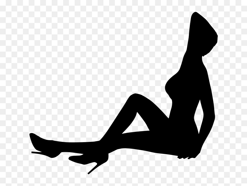 Sensual Naked Nude Girl Pose Woman Women Female Model - Silhouette, HD Png Download - sexy silhouettes png