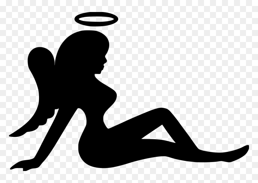 Angel Devil Mud Flap Girl, HD Png Download - sexy silhouettes png