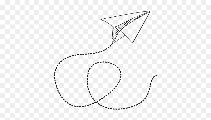 Paper Plane Image - Line Art, HD Png Download - paper planes png