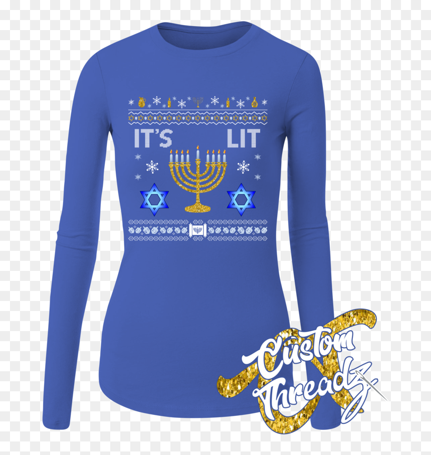 Long-sleeved T-shirt, HD Png Download - its lit png