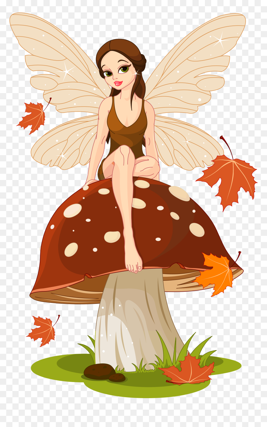 Mushroom Fairy Ring Marasmius Oreades Fungus - Fairy Sitting On Mushroom, HD Png Download - fungus png