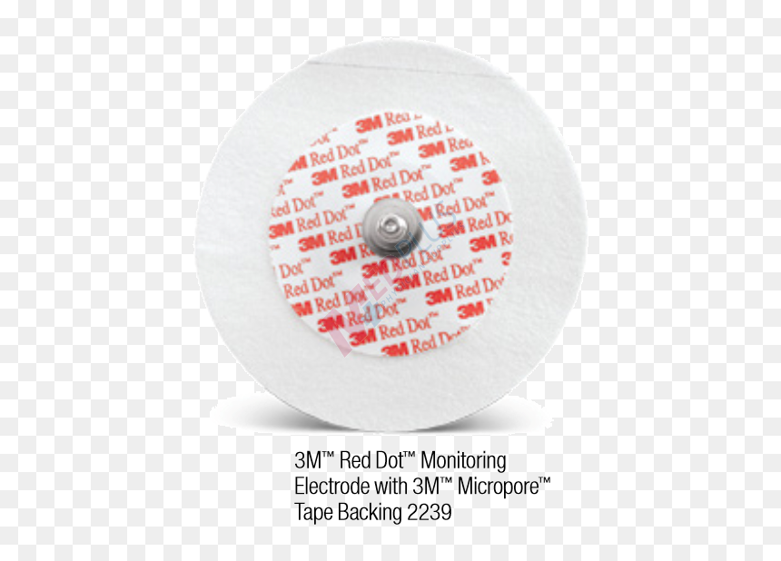 3m 2239 Red Dot Tape Monitoring Ecg Electrode - Circle, HD Png Download - electrode png