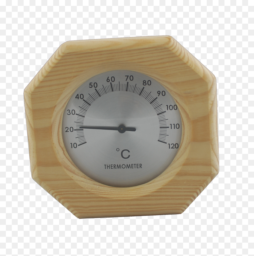 Popular Wooden Square Sauna Room Bimetal Thermometer - Gauge, HD Png Download - thermometer.png