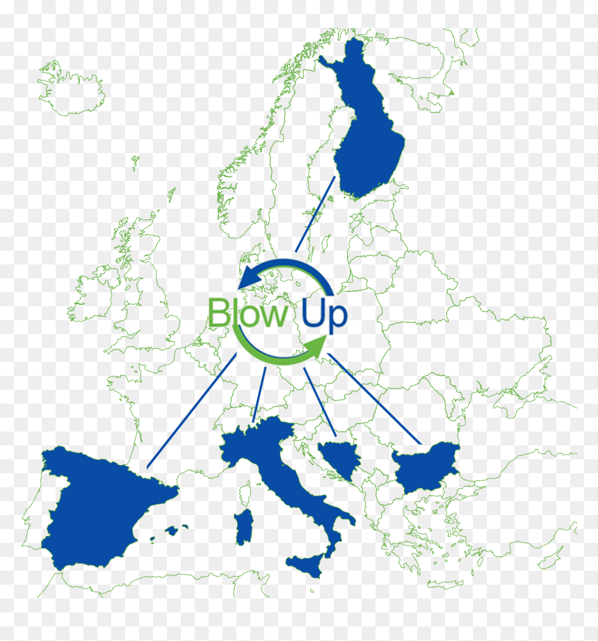 Blowupmap - Portugal Spain Italy Map, HD Png Download - blow up png