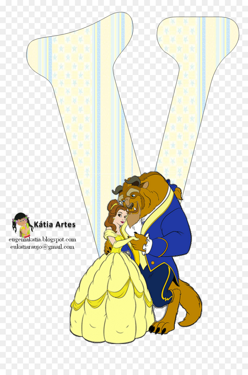 Abecedario Bella Y La Bestia, HD Png Download - la bella y la bestia png
