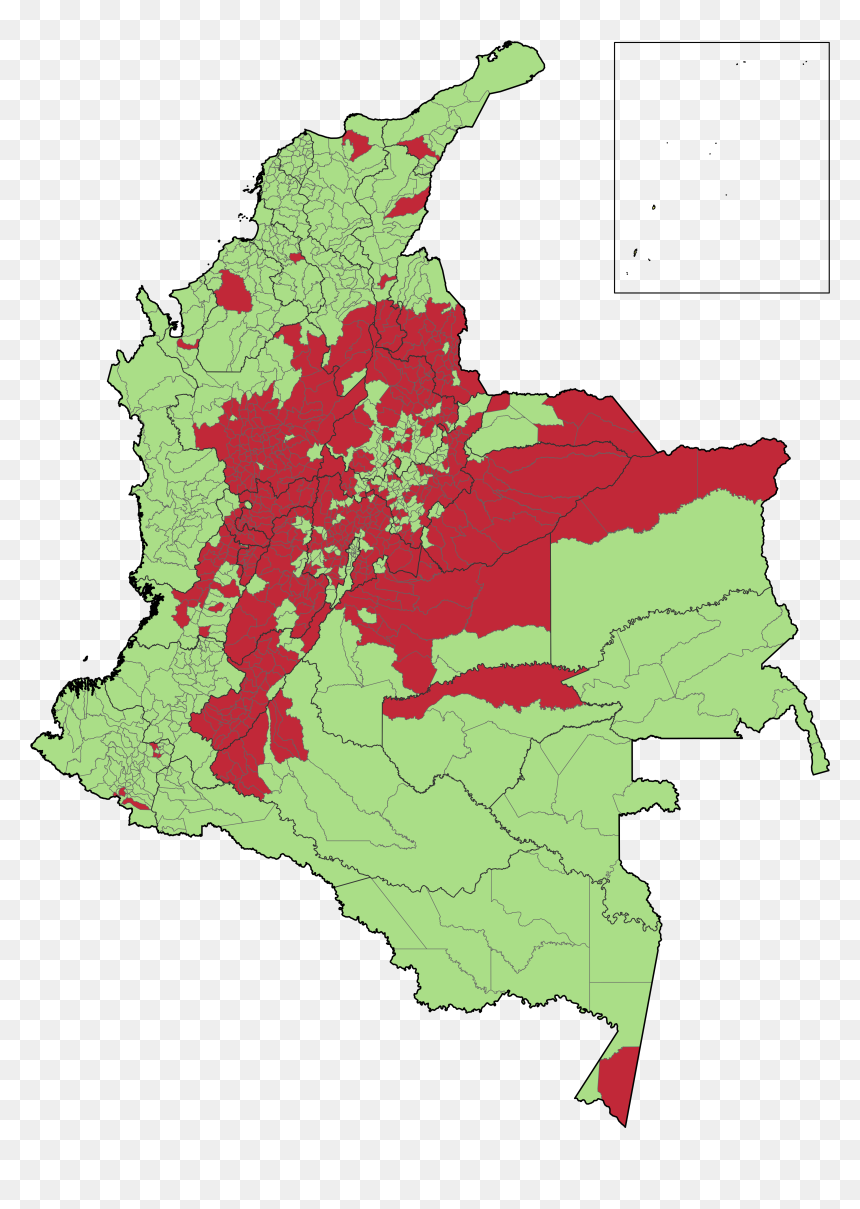 Colombia Municipalities, HD Png Download - mapa colombia png
