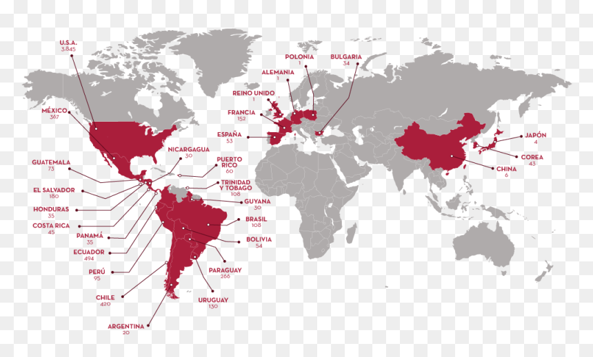 Visa Waiver Program Map, HD Png Download - mapa colombia png