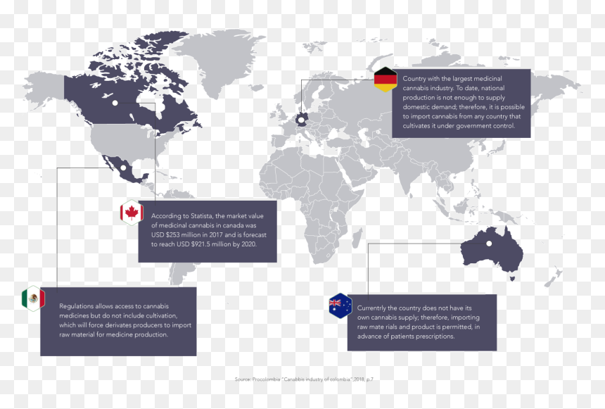 C# Wpf World Map, HD Png Download - mapa colombia png