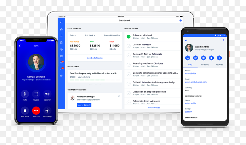 Mobile Crm - Salesmate Mobile Crm, HD Png Download - simple mobile png
