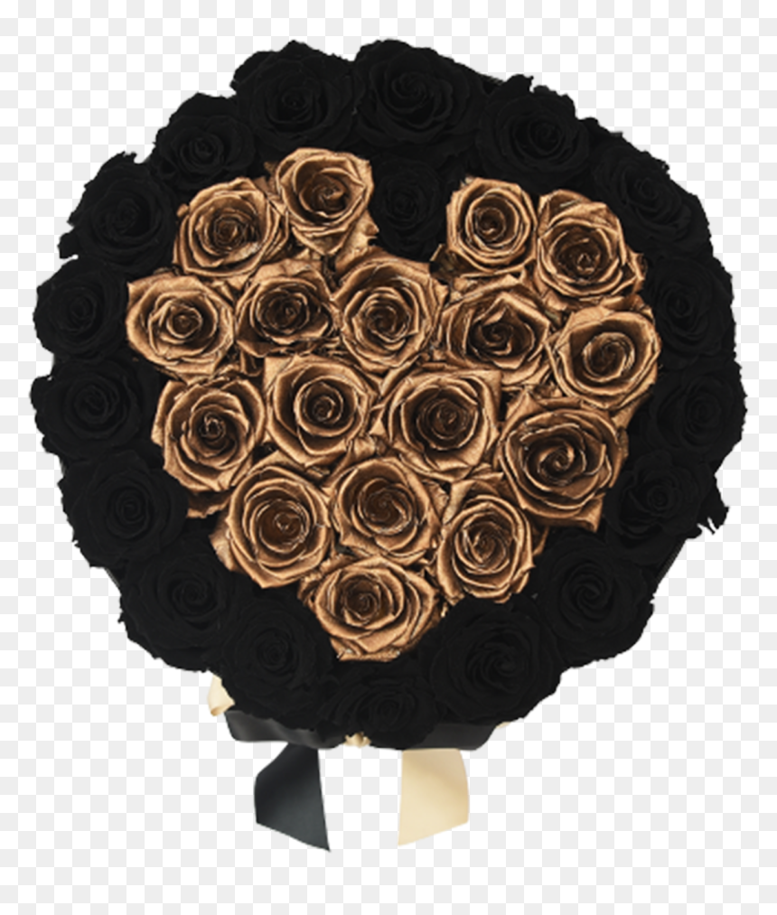 Orb Grand Black And Gold Heart Roses"
 Class="lazyload - Bun, HD Png Download - black orb png