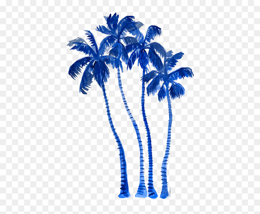Blue Palm Trees, HD Png Download - indigo plant png