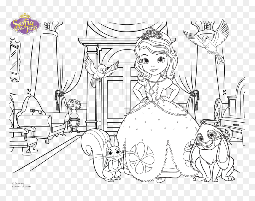 Princesita Sofia Para Pintar, HD Png Download - princesita sofia png