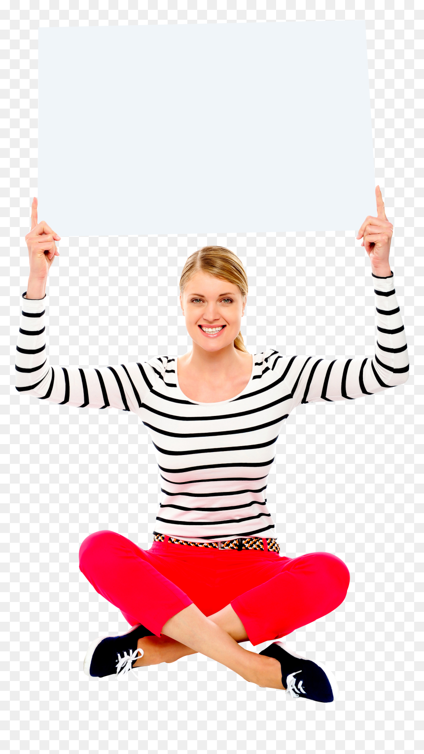 Girl Holding Banner Royalty-free Png Photo - Banner Girl Holding, Transparent Png - baby chicks png