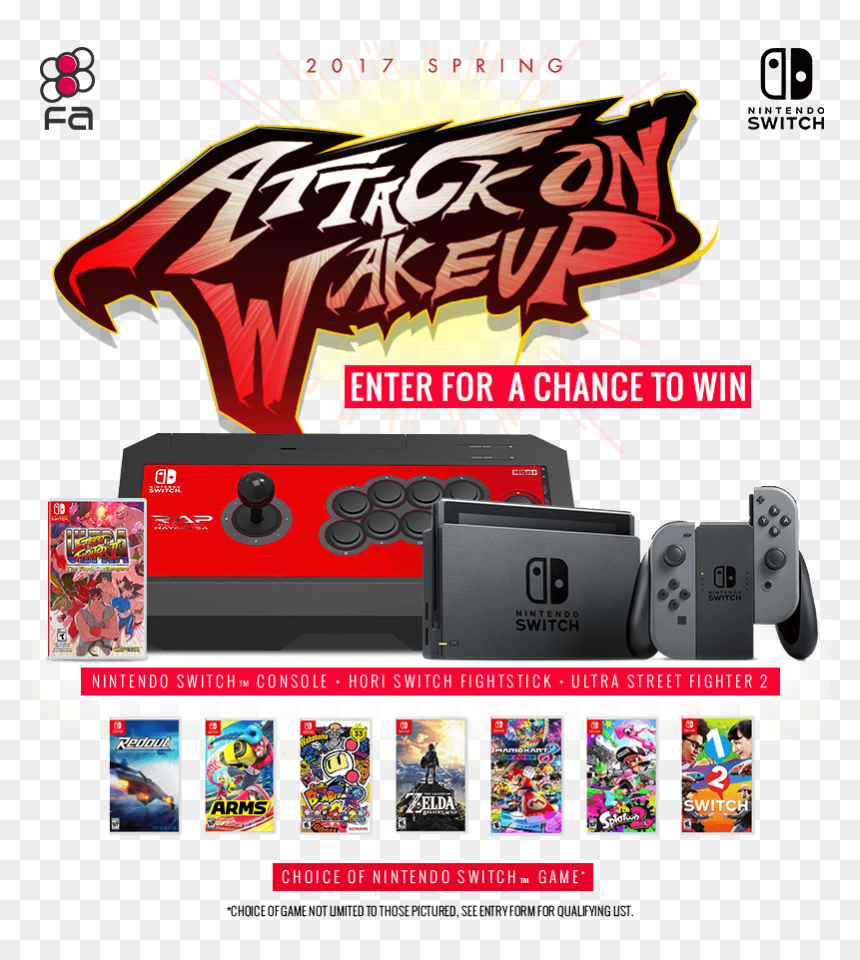 58cd6d0b0a110 Atow Apring2017 Header - Nintendo Switch Street Fighter Controller, HD Png Download - nintendo switch console png