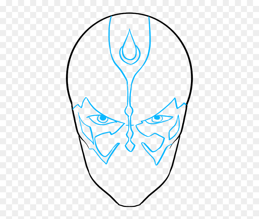 How To Draw Darth Maul From Star Wars - Star Wars Darth Maul Drawing, HD Png Download - sith eyes png