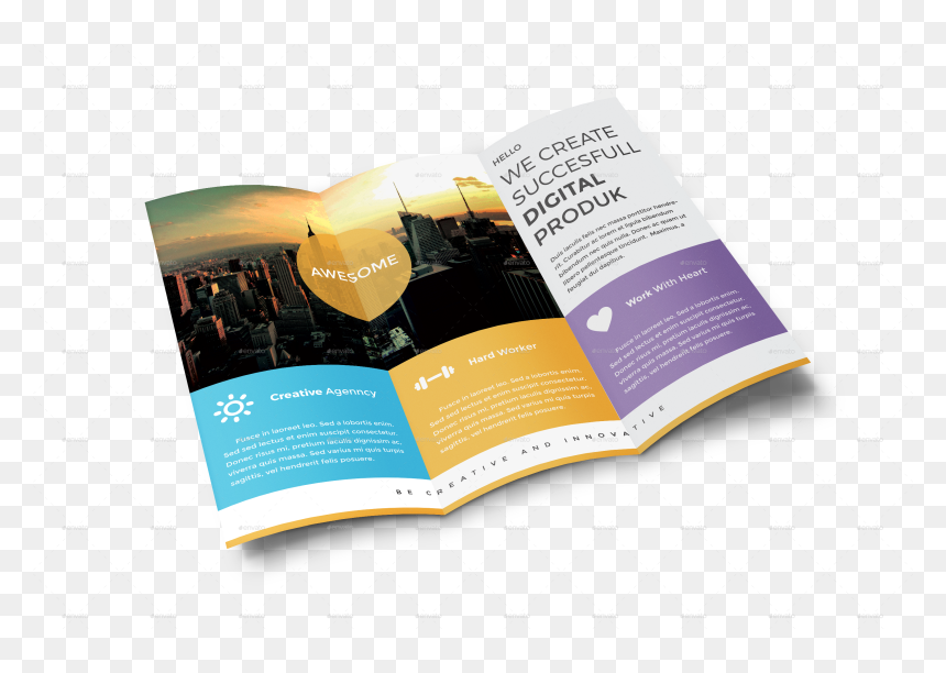 3 Fold Flyer Png, Transparent Png - fold png