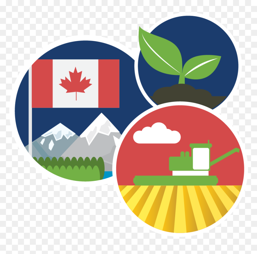 Canadian Flag, Sprouting Plant, And Combine Harvester, HD Png Download - kraft heinz png