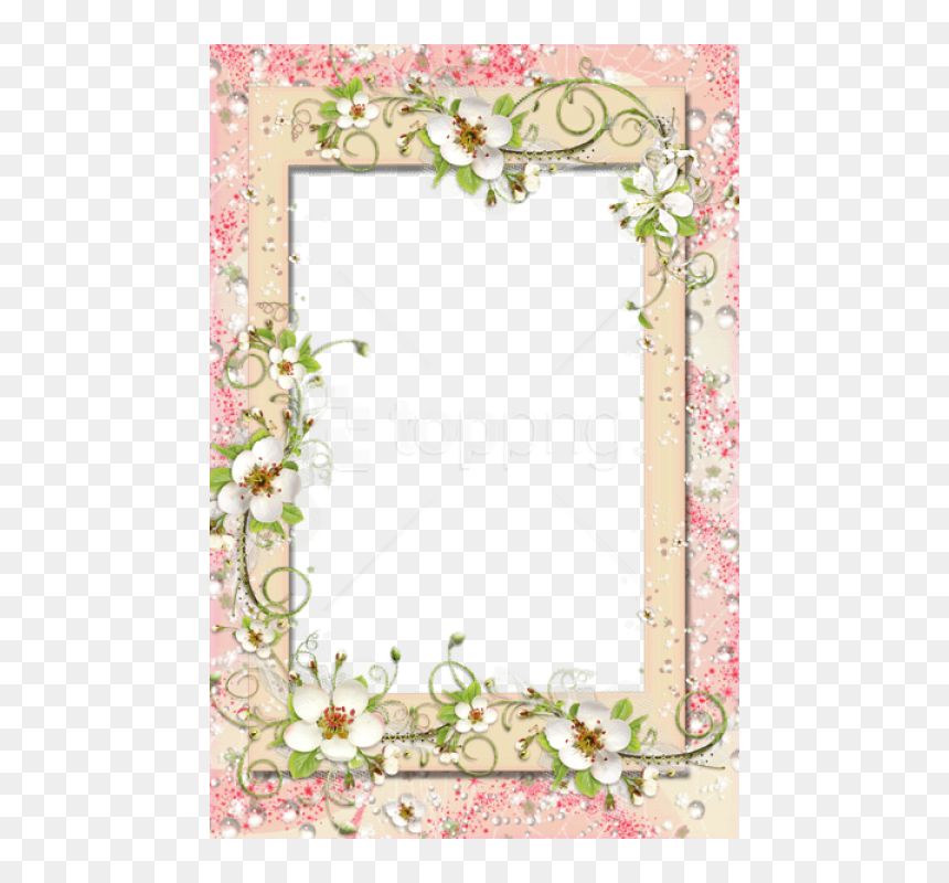 Border Mothers Day Background, HD Png Download - flowers png hd