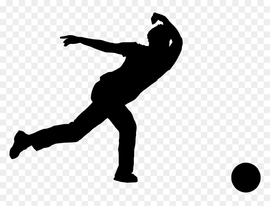 Bowling Silhouette, HD Png Download - bowling png