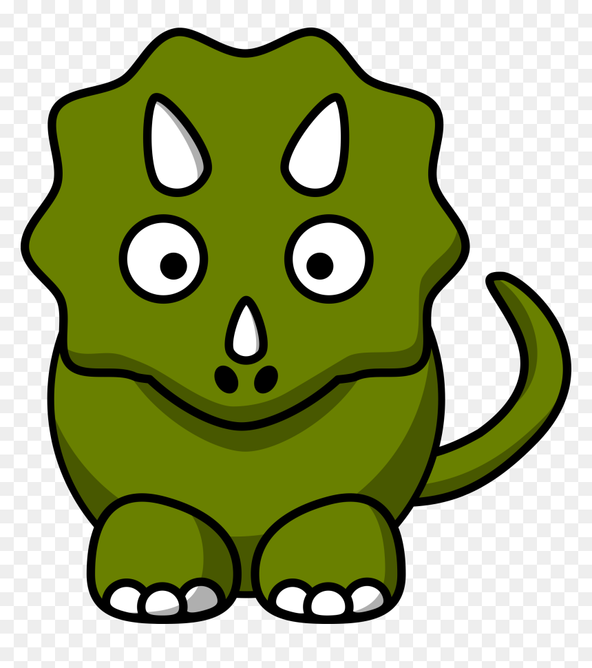 Cute Cartoon Triceratops, HD Png Download - triceratops png