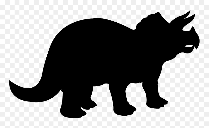 Dinosaur Silhouette Clip Art, HD Png Download - triceratops png