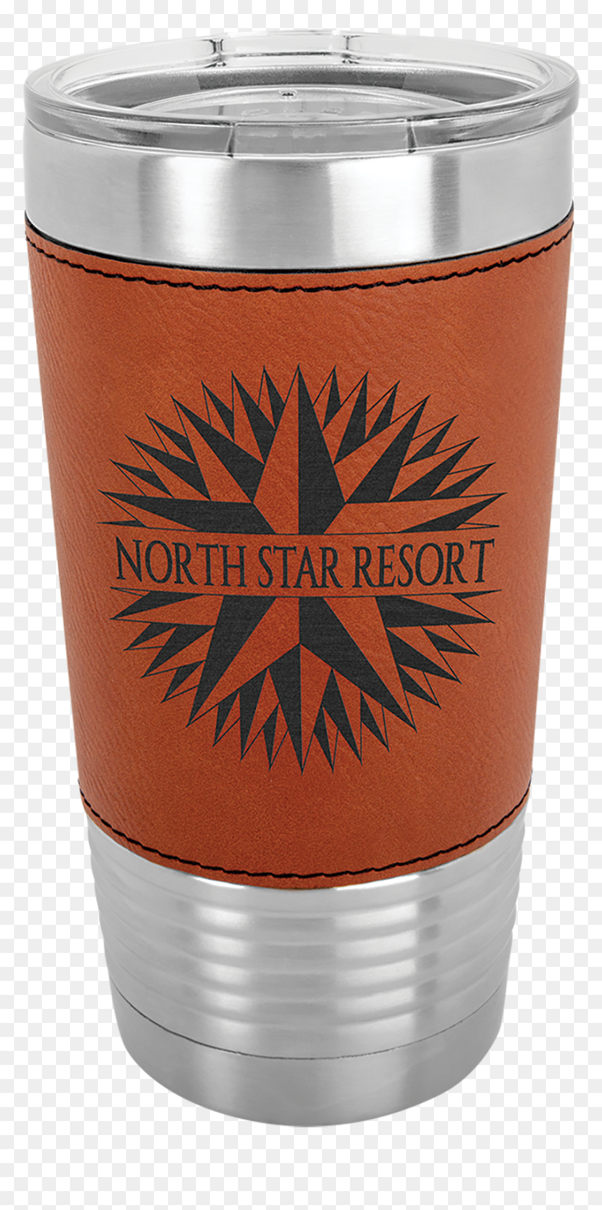 Steel Tumbler With Leather, HD Png Download - tumbler png