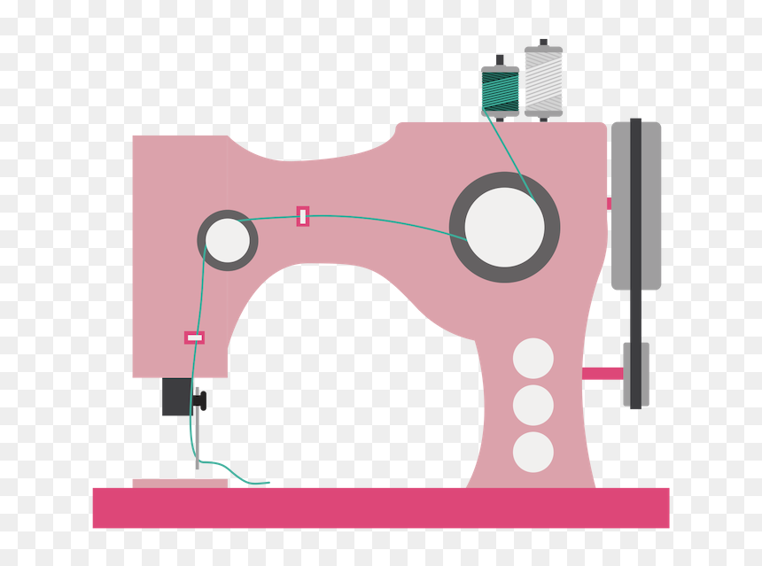 Sewing Machine - Silueta Maquina De Coser, HD Png Download - embroidery machine png