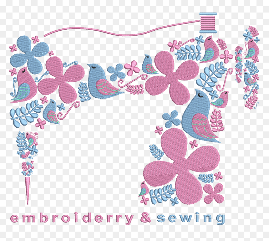 Floral Sewing Machine - Floral Sewing Machine Png, Transparent Png - embroidery machine png