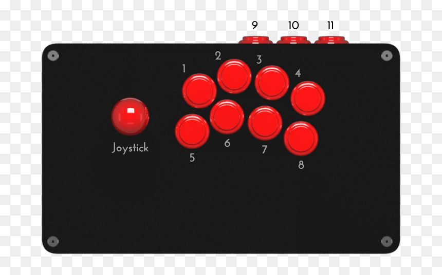 Figure Of Buttons - Tablet Computer, HD Png Download - fightstick png