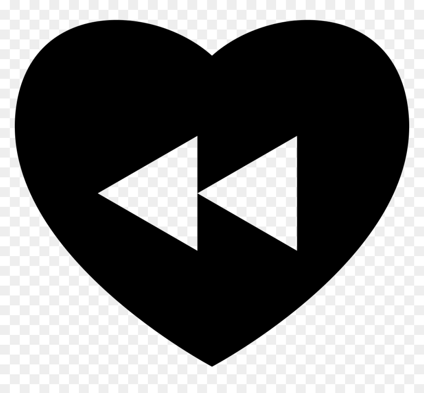 Heart Rewind Back Button - Heart Rewind, HD Png Download - back arrow icon png