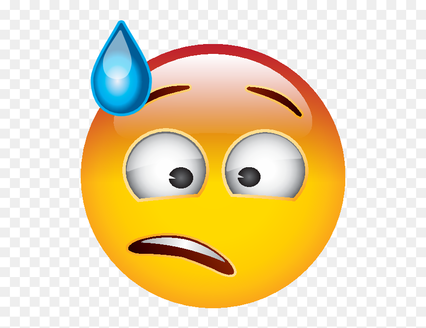 Smiley, HD Png Download - sweating emoji png