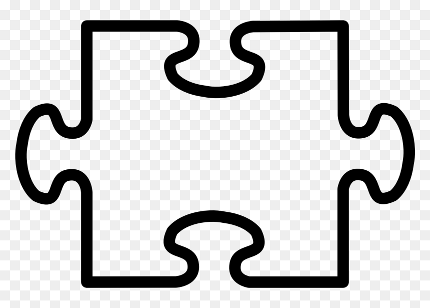 Transparent Video Game Clipart - Puzzle Piece Clipart Black And White, HD Png Download - video game clipart png