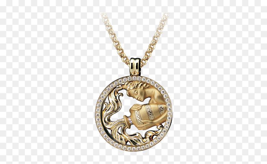 Acuario Gold Pendant, HD Png Download - acuario png