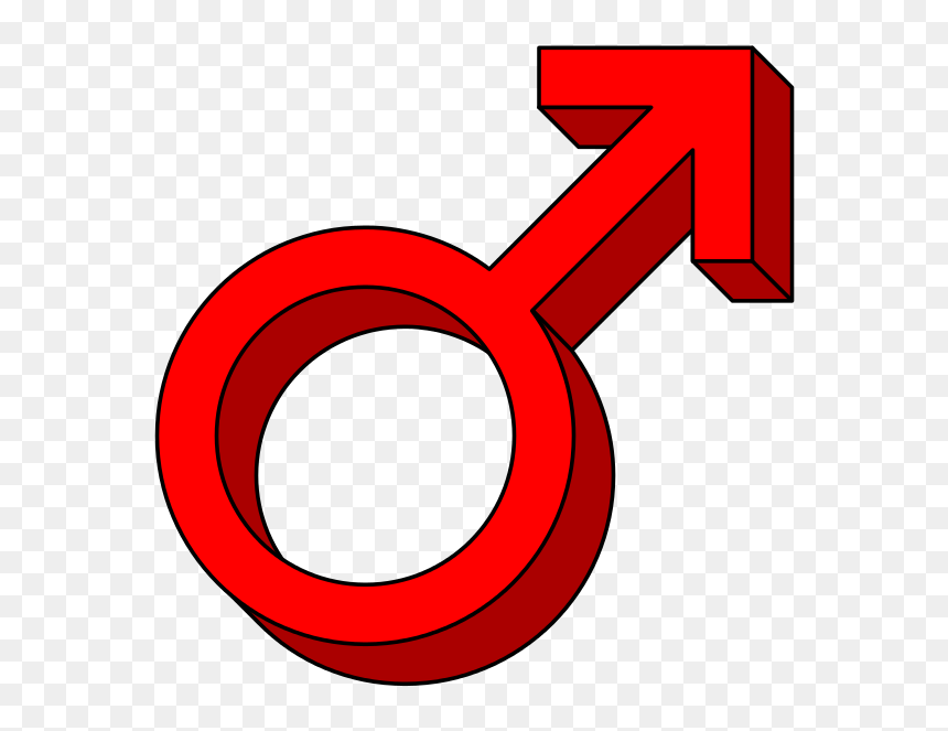 Mars Male Symbol Pseudo 3d Red, HD Png Download - mars symbol png