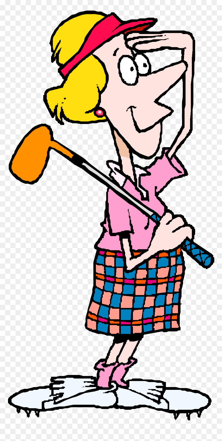 Free Images Download On Cartoon Clipart Library - Free Ladies Golf Clipart, HD Png Download - golf clip art png