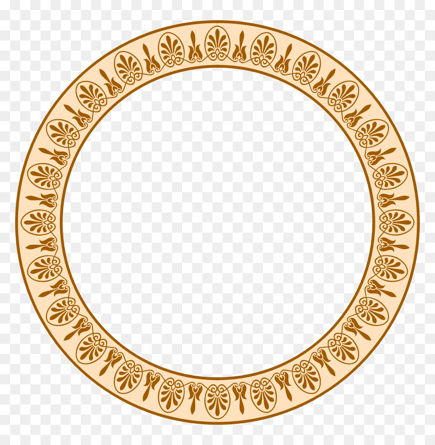 Circular Greek Arabesque Frame 2 - Oddworld Planet, HD Png Download - greek circle png