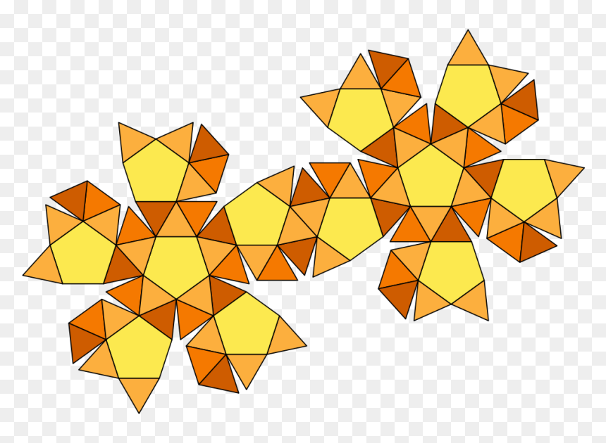 Snub Dodecahedron Net, HD Png Download - dodecahedron png