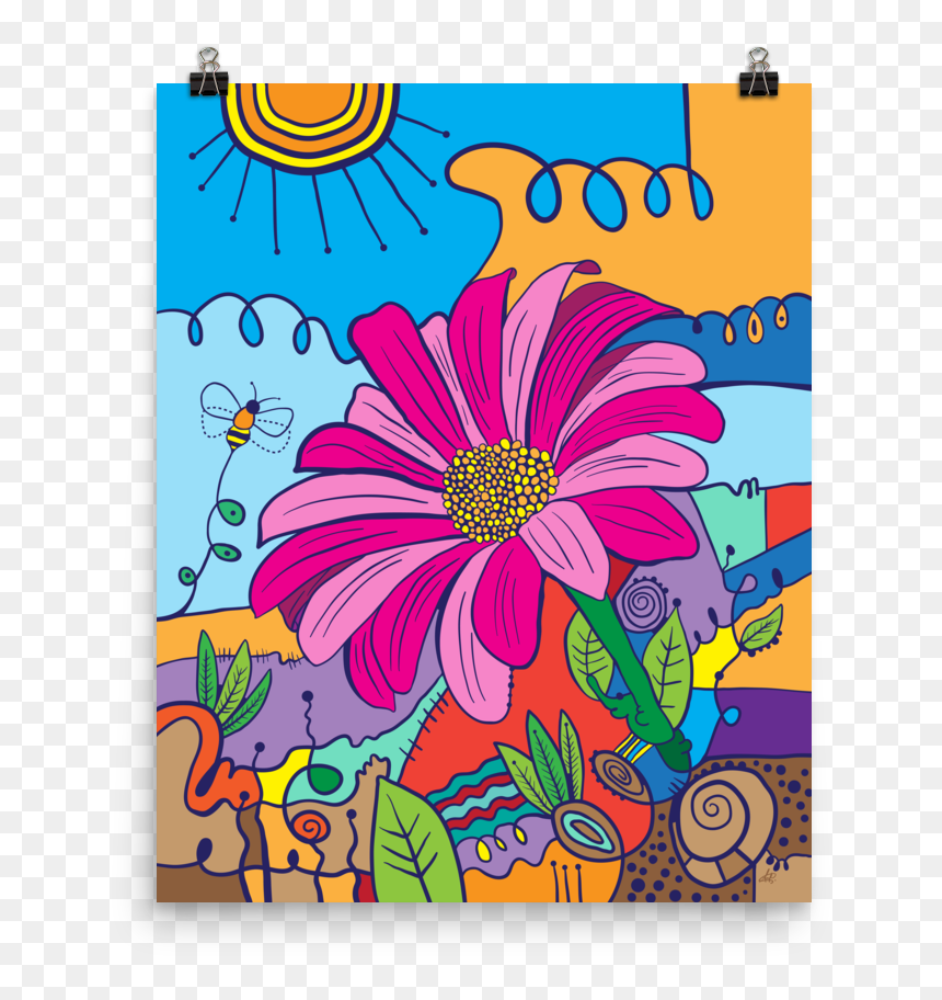 Greeting Card, HD Png Download - flower print png