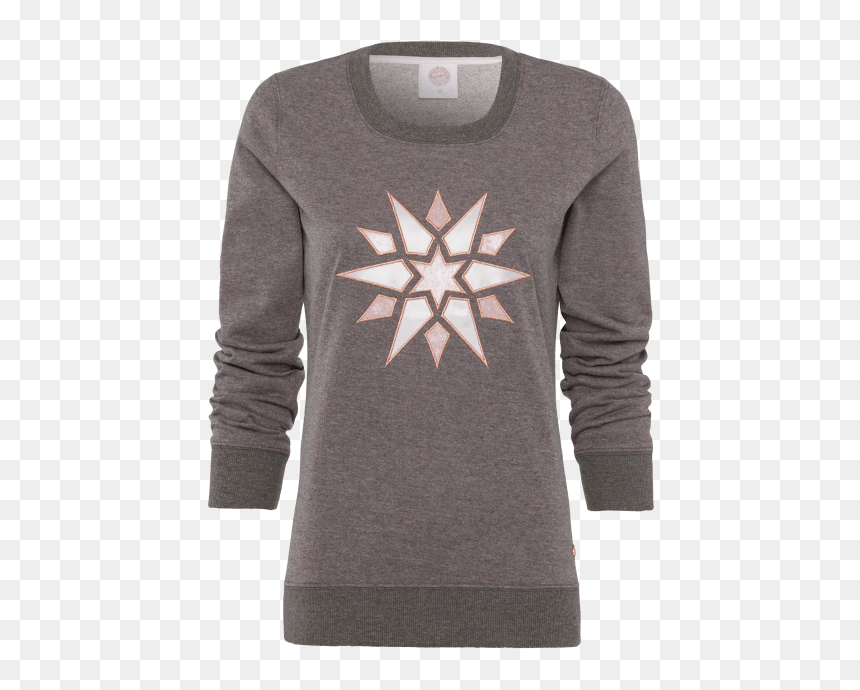 Womens Longsleeve Star - Long-sleeved T-shirt, HD Png Download - gray star png