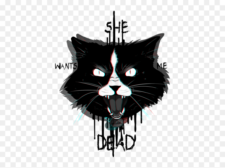 She Wants Me Dead Lula Cat, HD Png Download - nyan cat rainbow png