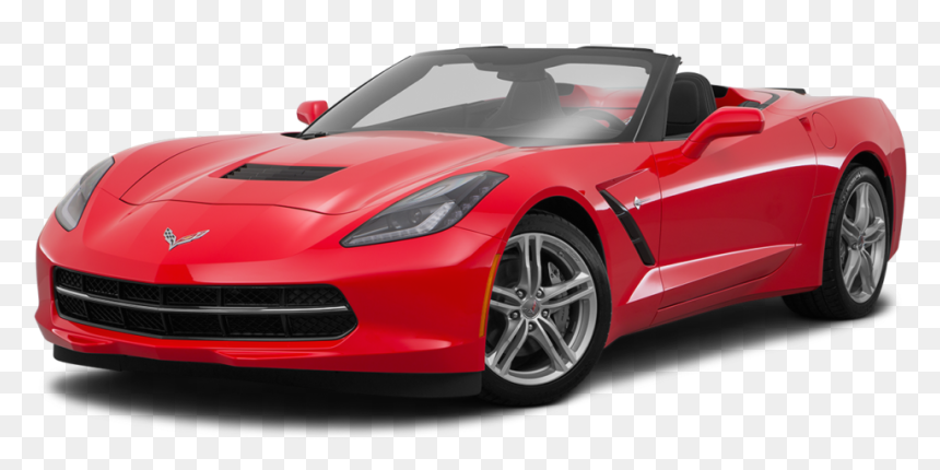 A Red 2016 Chevy Corvette Parked Facing Left - Car Png, Transparent Png - parked cars png