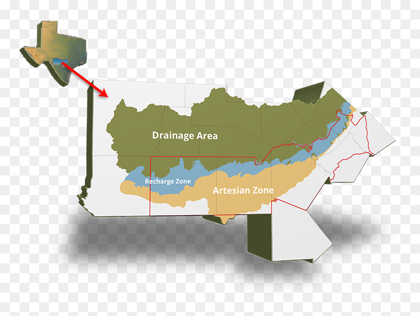 Eaa 3d Maps - Edwards Aquifer Authority, HD Png Download - world map 3d png