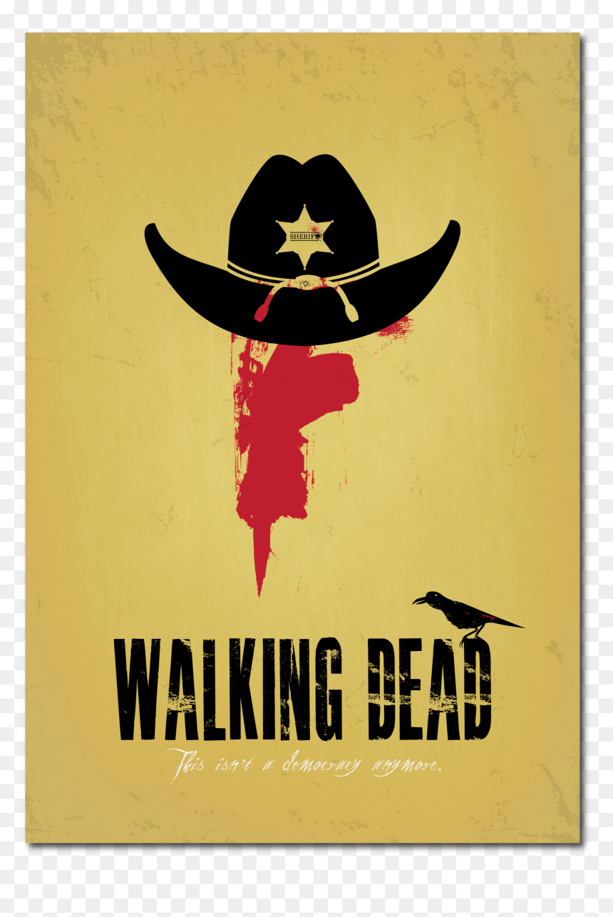 Walking Dead Quadro Amarelo, HD Png Download - walking dead rick png