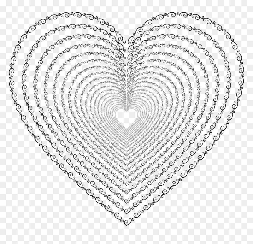 Vintage Flourish Heart Tunnel - Clip Art, HD Png Download - vintage heart png