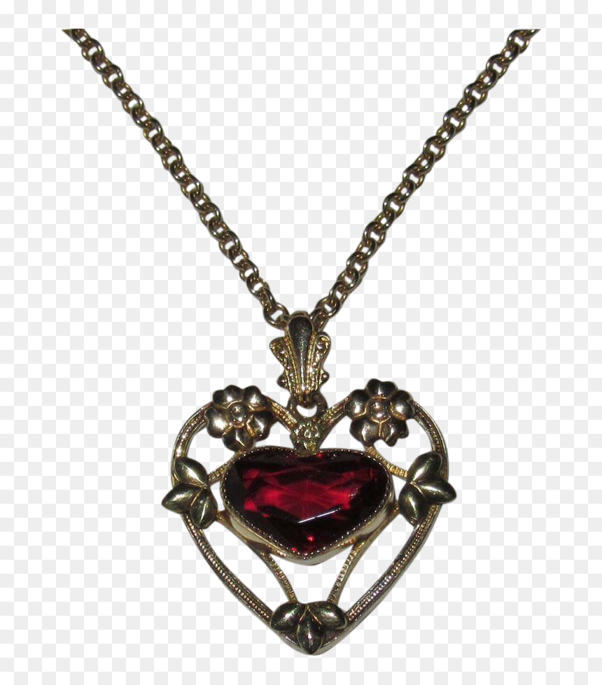 Necklace, HD Png Download - vintage heart png