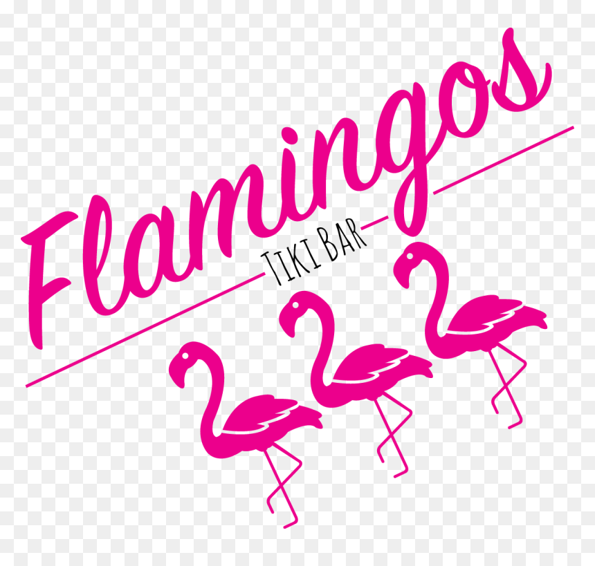 Flamingos Tiki Bar Logo - Greater Flamingo, HD Png Download - flamingos png