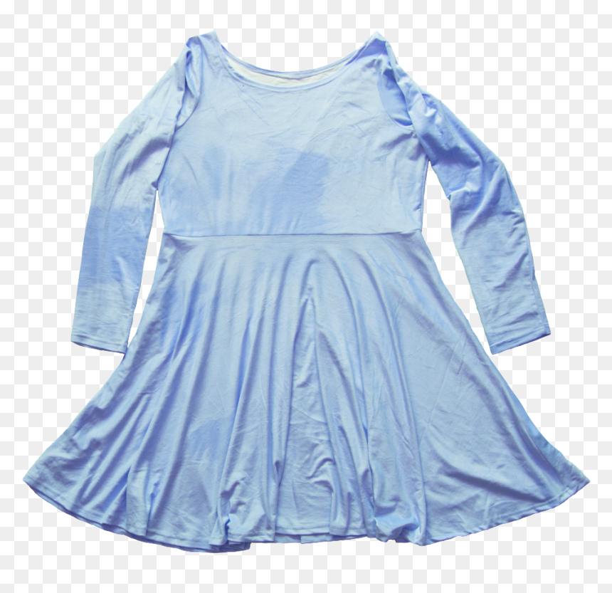 Sky Blue Velvet Skater Dress - Velvet, HD Png Download - velvet sky png