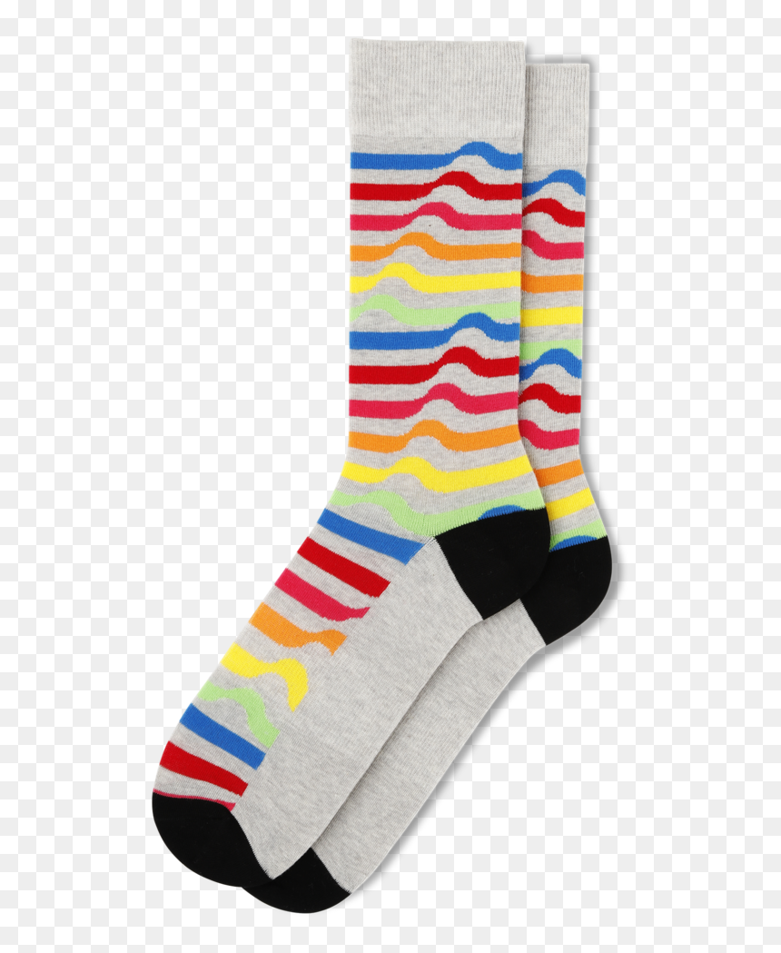 Men"s Ribbon Stripe Socks - Sock, HD Png Download - grey ribbon png